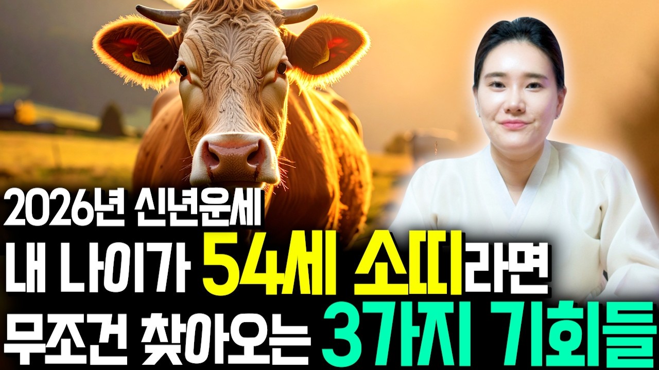 ✨2026년 1973년생 소띠운세✨내 나이 54세 소띠라면 올해 무조건 대박납니다! 막혀있던 금전,재물,문서운 모두 초대박난다! 73년생 54세 소띠의 운명과 병오년 신년운세