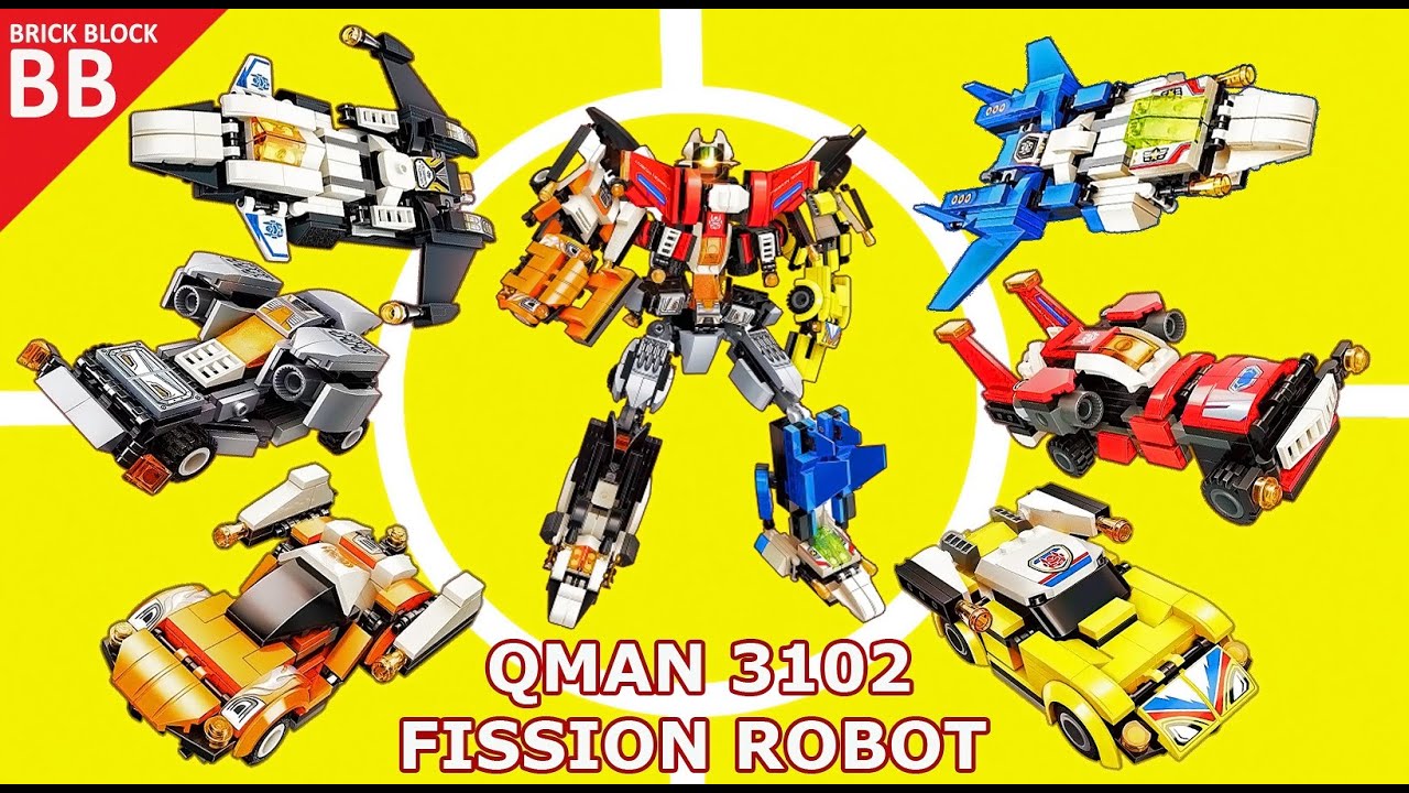 6 in 1 combiner : Qman 3102 Fission Robot FINAL ! ⚡️ Speed build Сборка brick Lego Transformers 2023