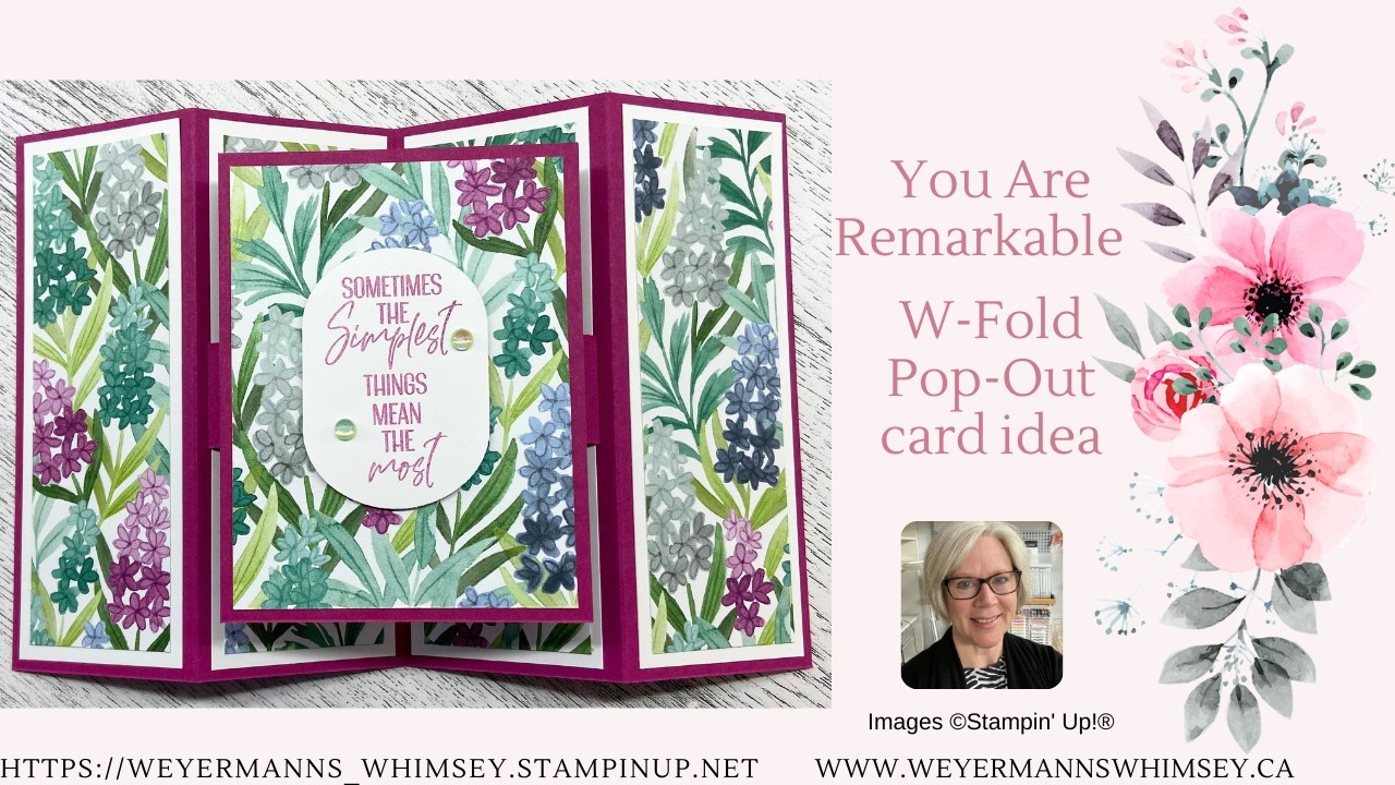 You Are Remarkable Card Idea 2 with W-Fold Pop-Out card Stampin' Up!