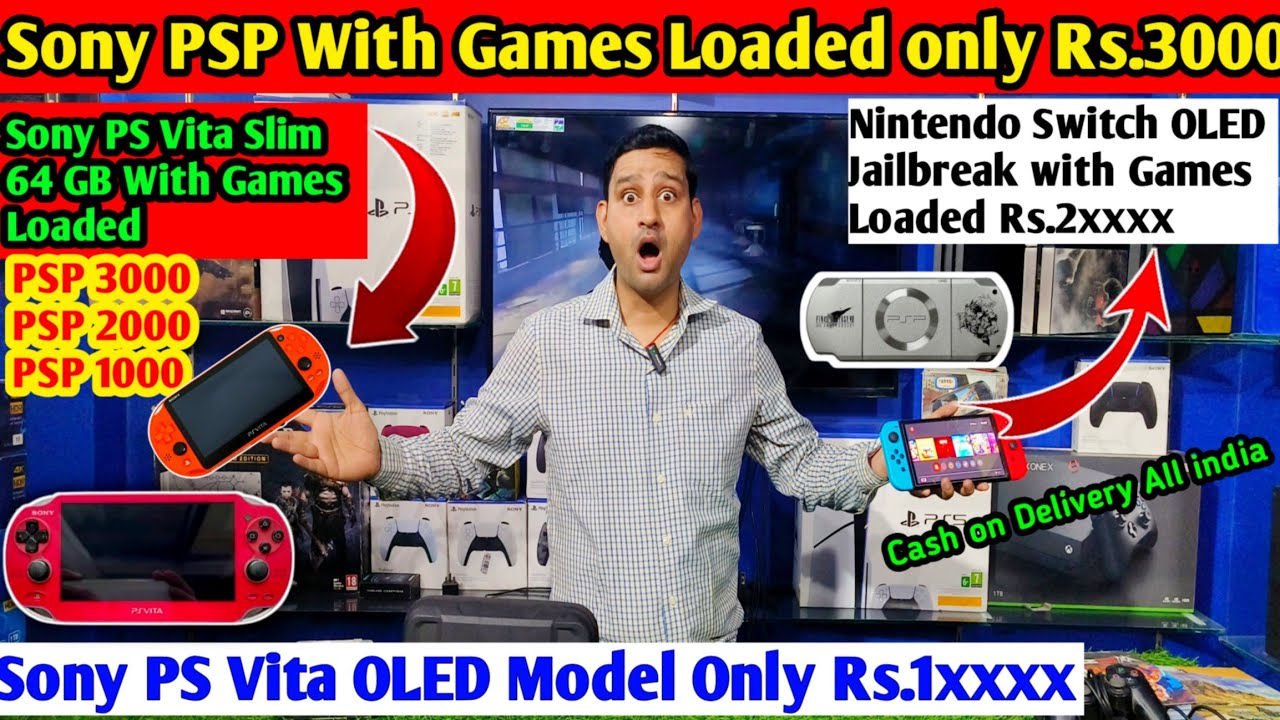 Cheapest PSP 3000 in India I Nintendo Switch OLED Price I Sony PS Vita I #psp3000