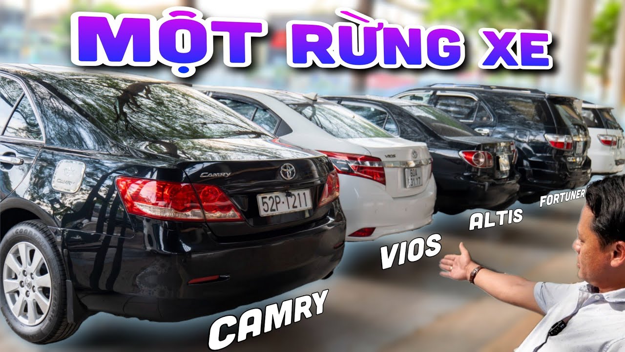 Một rừng xe nhật TOYOTA VIOS, ALTIS, CAMRY, FORTUNER.. đang có tại Auto Pháp Anh
