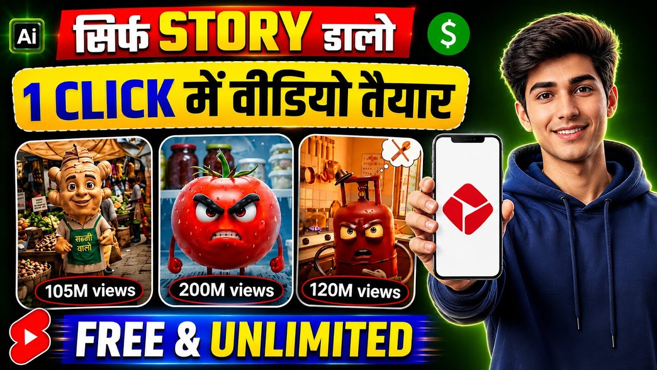 Just Upload a STORY 😱 AI Video Ready in 1 Click | FREE Unlimited AI Tool | azad tech Guru
