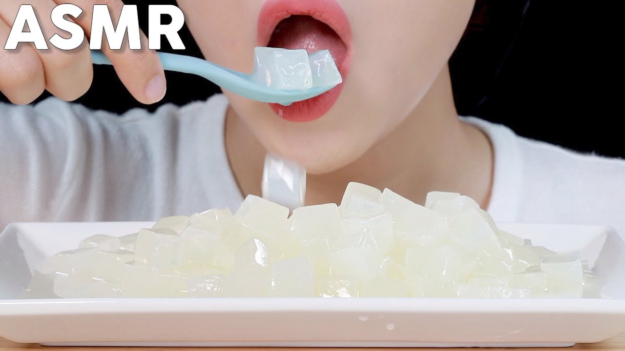 ASMR Nata De Coco Coconut Jelly Eating Sounds | Clear Food Part 2 | 나타드코코 먹방 | 투명음식 2탄 | MINEE EATS