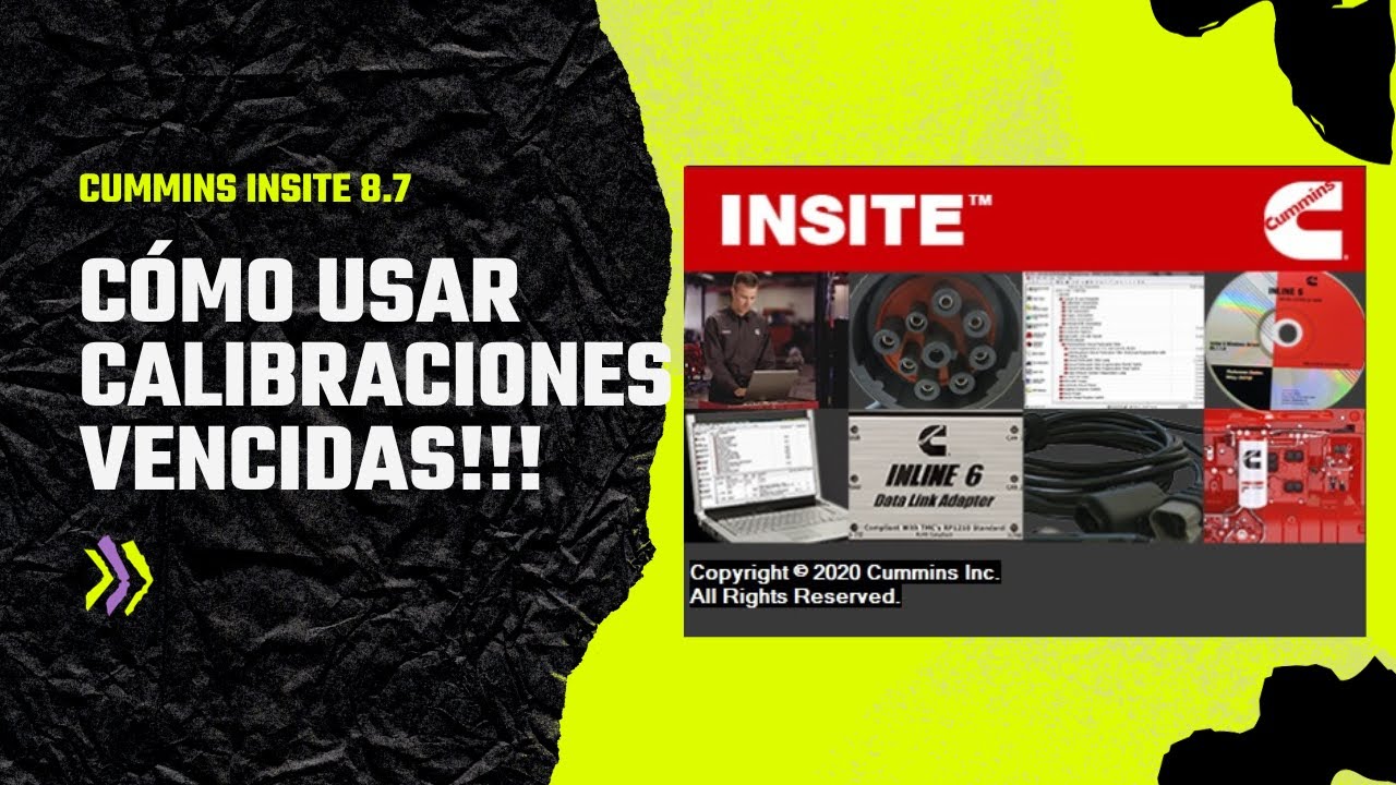 Como usar calibraciones vencidas en Cummins Insite