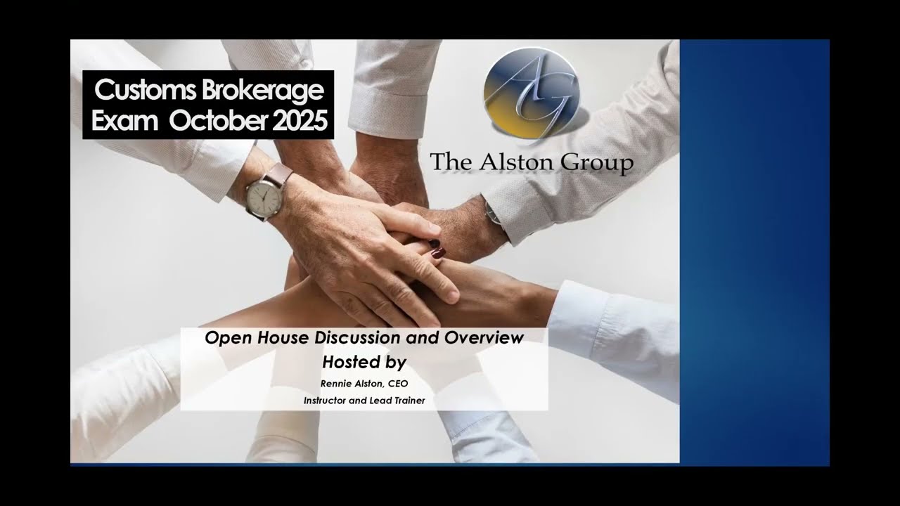 Customs Brokerage Exam October 2025 Overview