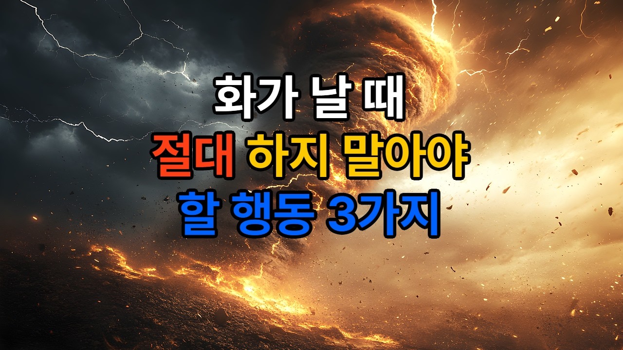 화가 날 때 절대 이런 행동 하지 마세요! 3가지 #명상 #자아성찰 #분노