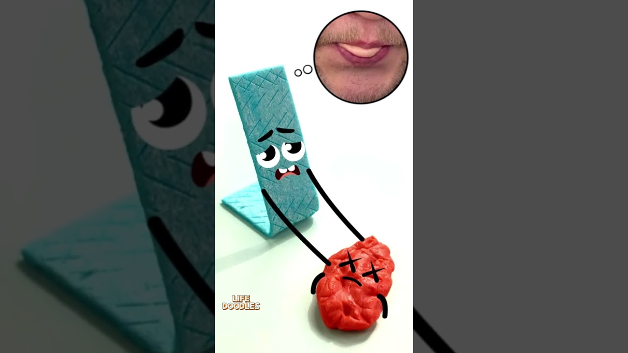 Life Doodles | The gum is dead 😂 #lifedoodles #shorts #animation #cartoon