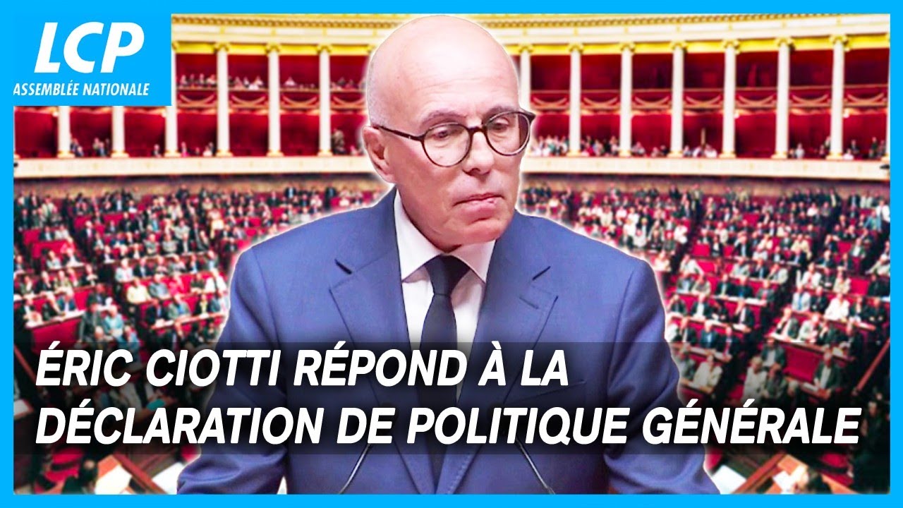 Éric Ciotti répond à la déclaration de politique générale de Sébastien Lecornu - 14/10/2025