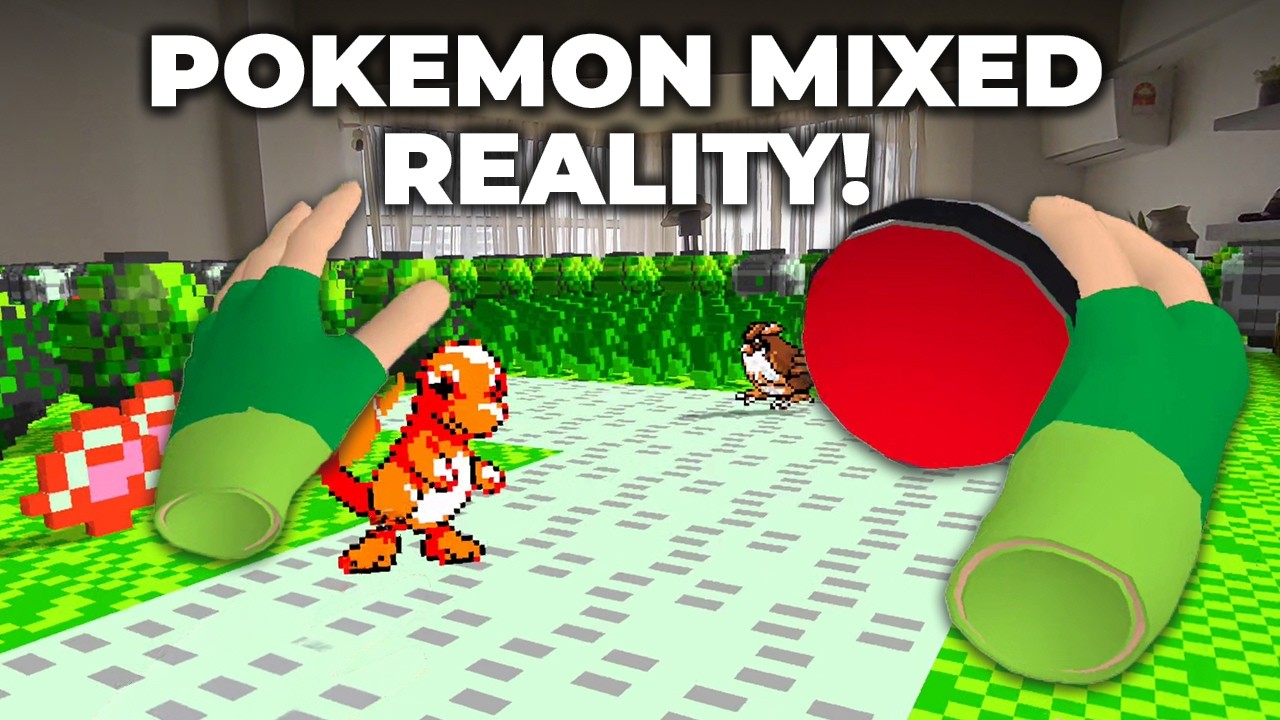 Throwing Pokeballs in Mixed reality! (Pokemon Voxel VR)