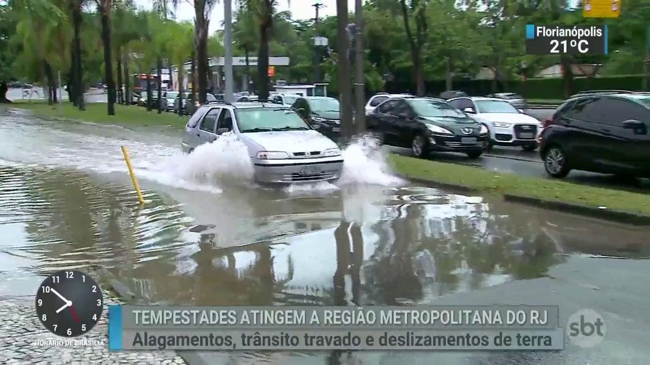 Chuva forte deixa o Rio de Janeiro em estado de atenção | SBT Brasil (26/11/18)