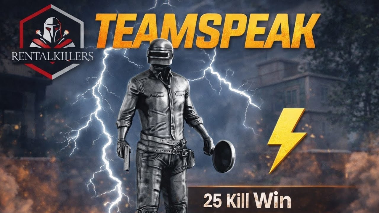 400$ TOURNAMET 25 KİL WİN SOLO 9 RENTAL KİLLERS  TEAM SPEAK/PUBG MOBİLE