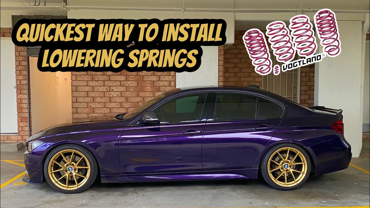 Quick and easy way to install lowering springs on F30. No spring compressor needed