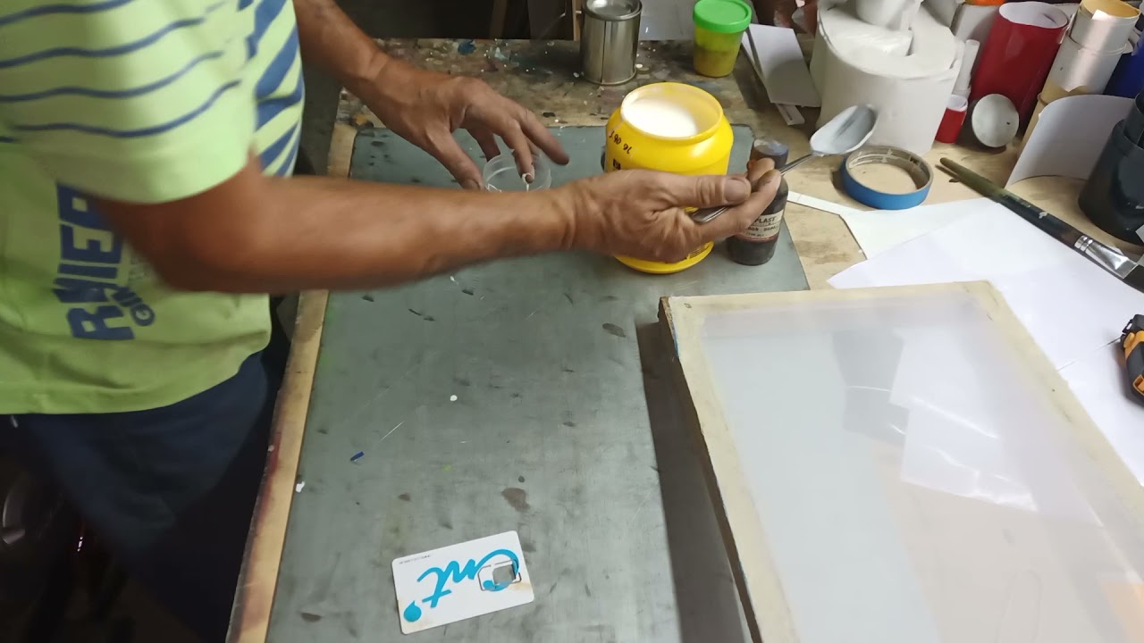 caja de revelado y emulsiones , para serigrafia