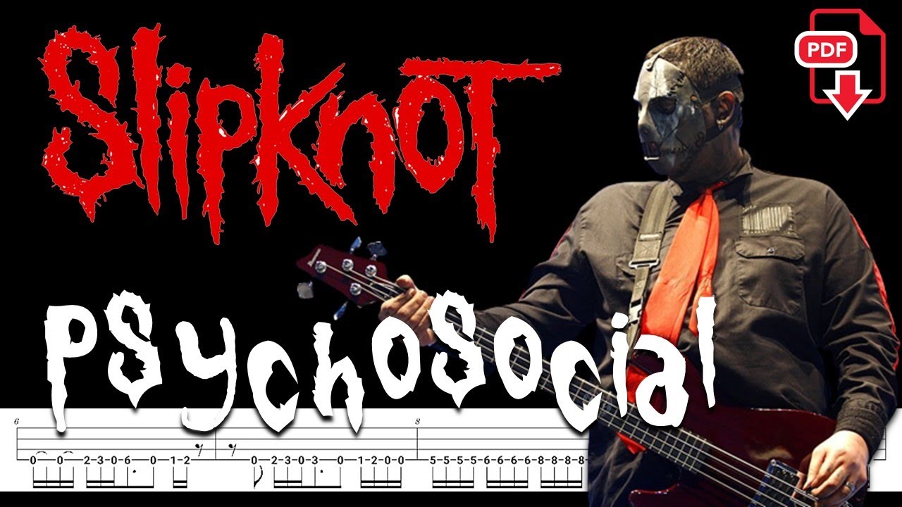 Slipknot - Psychosocial (🔴Bass Tabs | Notation) @ChamisBass #slipknotbass #chamisbass