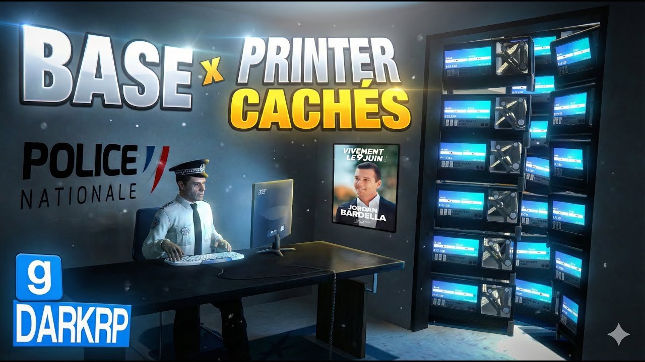 BASE x PRINTERS CACHES ! (dans le bureau du chef de la police)
