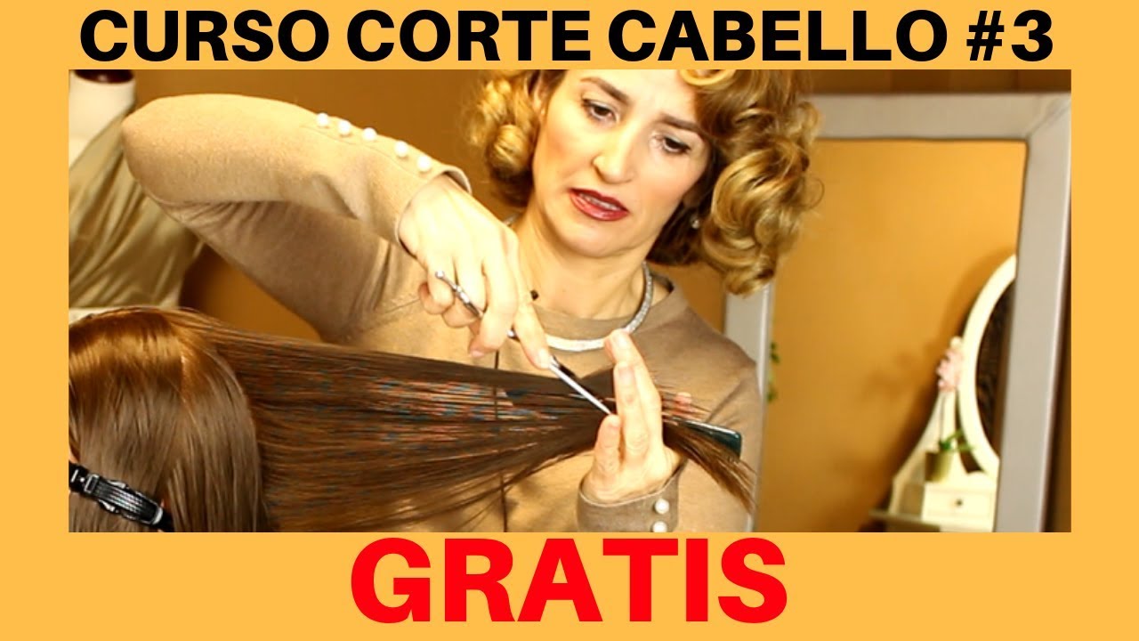 Corte en Capas Medias Sobre Corte Pelo en V ”CURSO CORTE CABELLO #3”