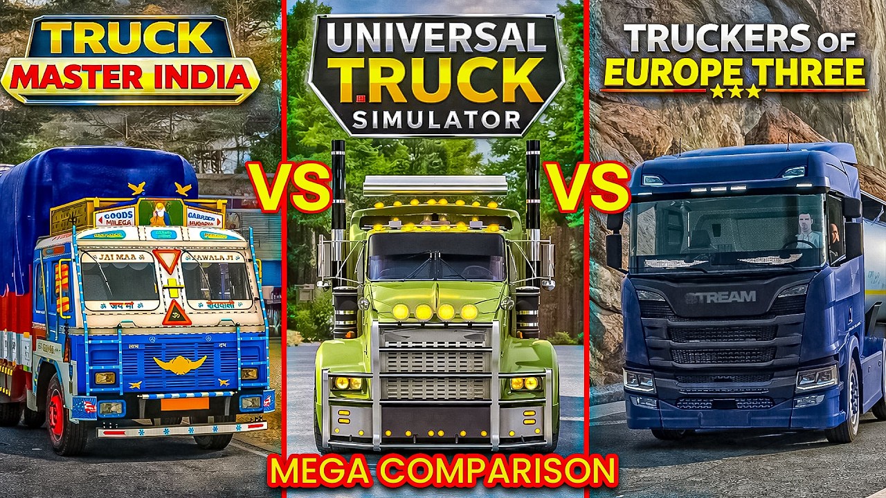 Truck Masters India vs UTS vs Truckers of Europe 3 – Which Truck Game Is BEST? 😱 4K Gameplay