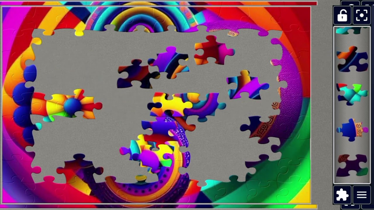 Hypnotic Rainbow Whirlpool 🌀🌈🧩 beautiful jigsaw puzzle 🧩