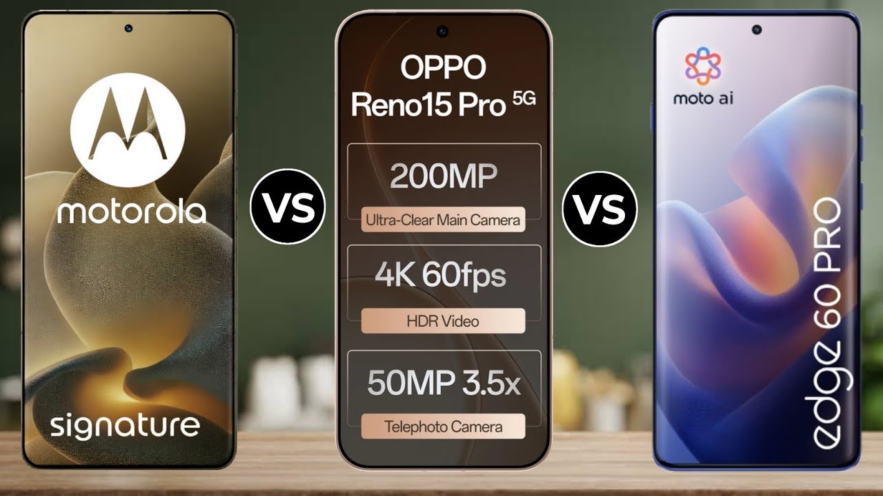 Moto Edge 60 Pro Vs Moto Signature Vs Oppo Reno 15 Pro