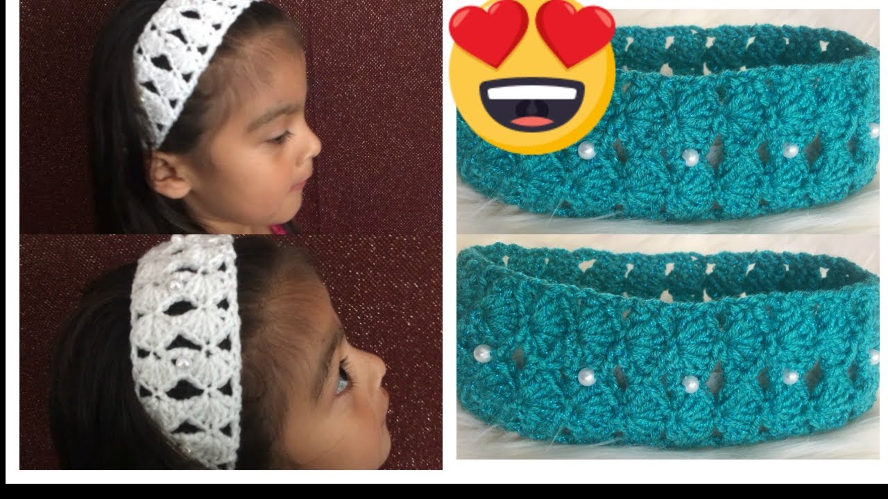 CROCHET:Diadema Para Niña  (Fácil y Bonita )