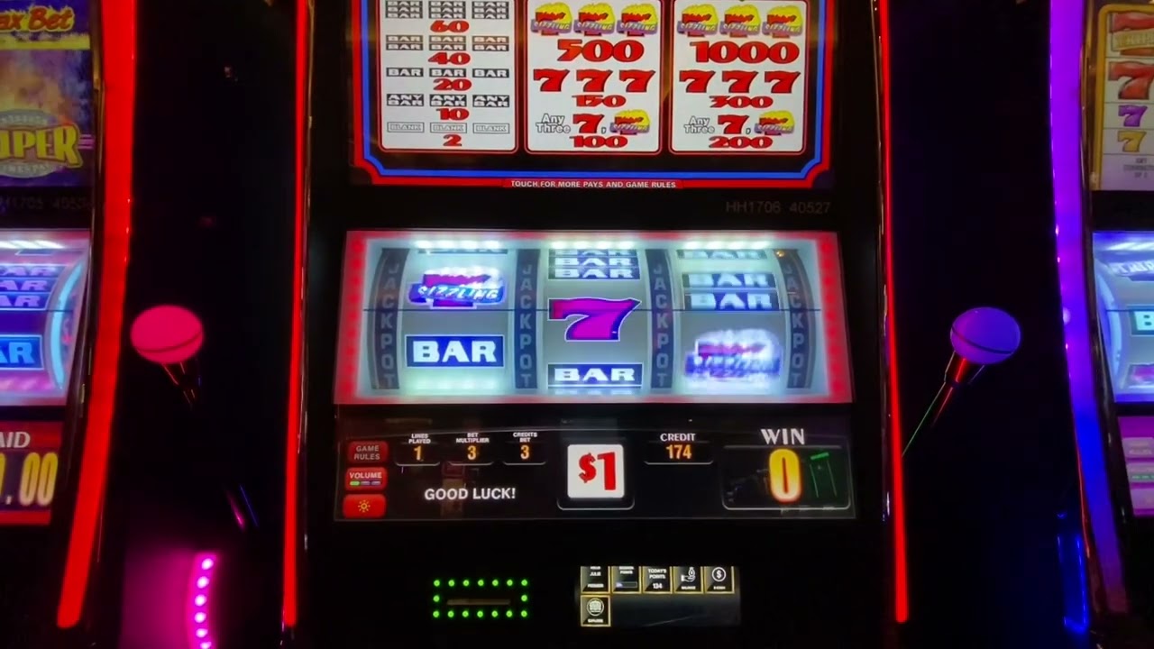 Playing the Lucky Sizzling Sevens at the Golden Nugget Casino Lake Charles Louisiana