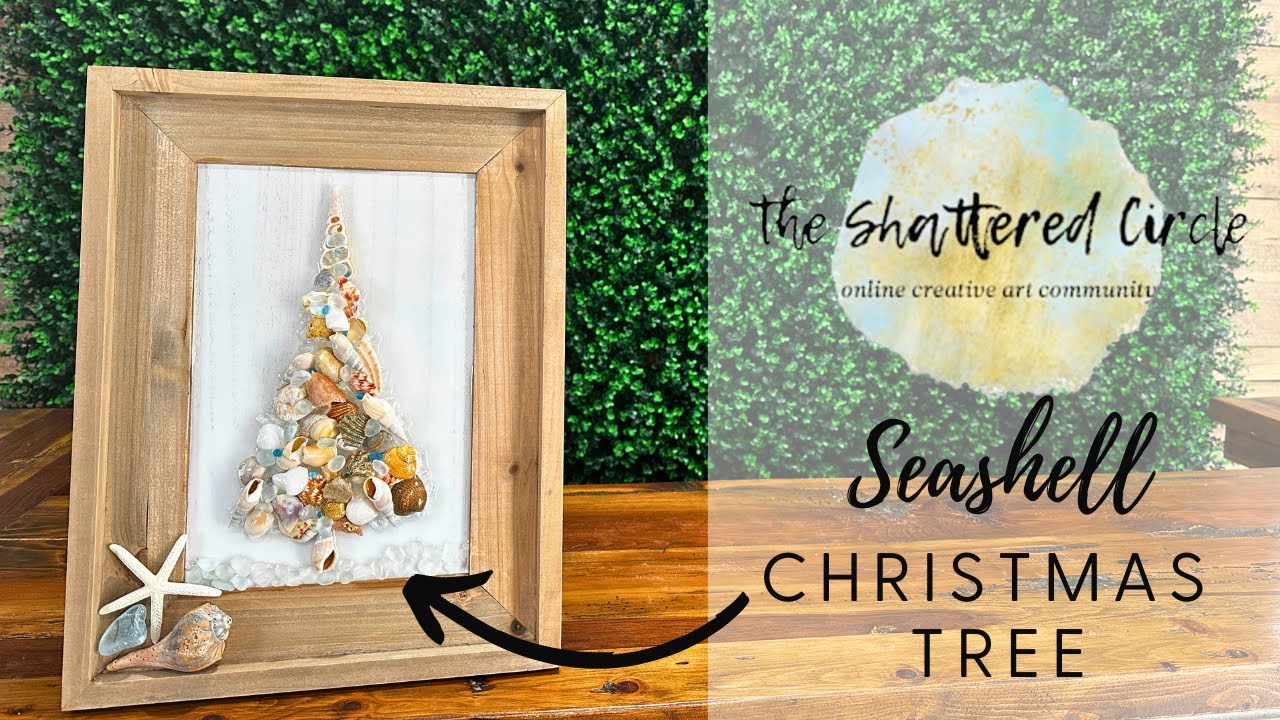 DIY Seashell Christmas Tree (Beginner Glass & Resin Art Tutorial)