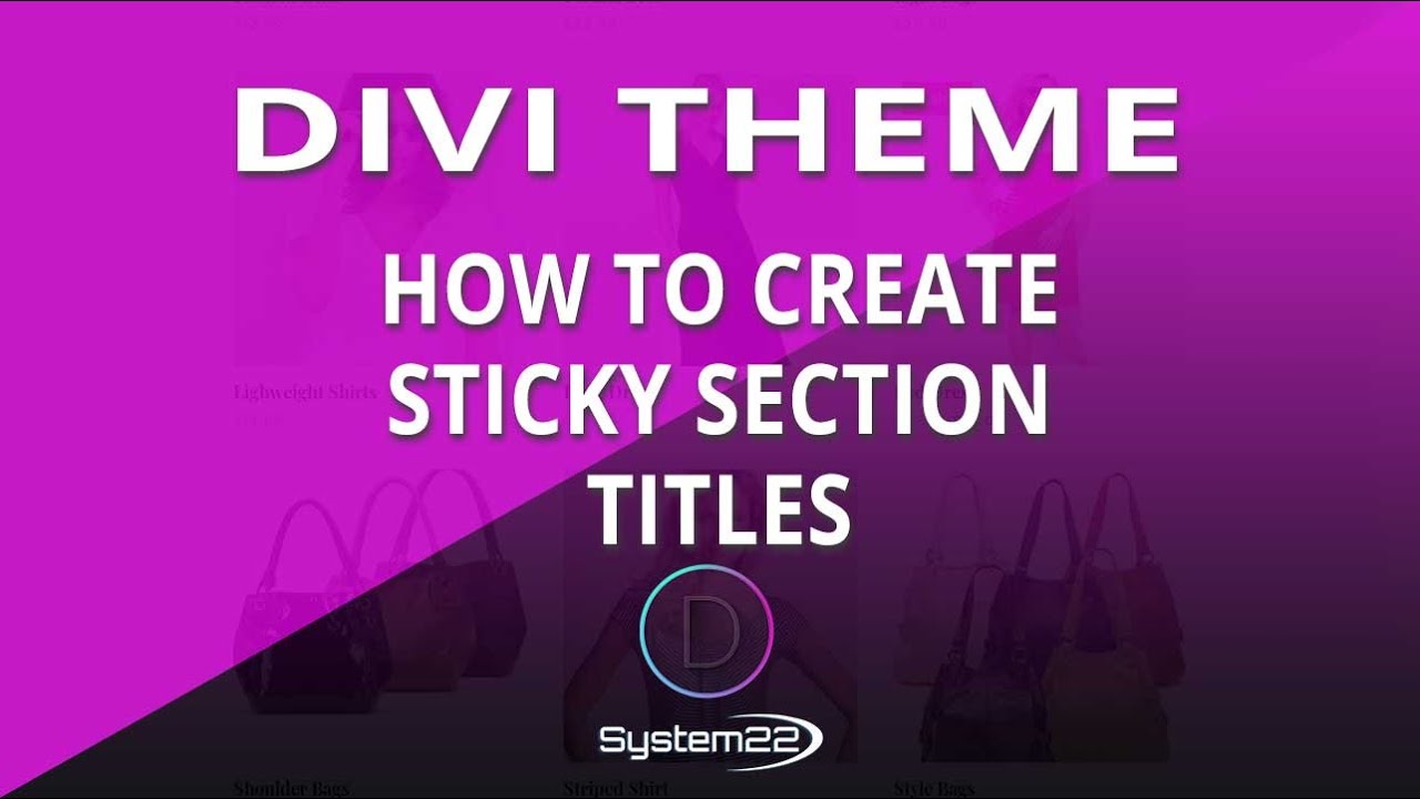Divi Theme How to Create Sticky Section Titles 👈
