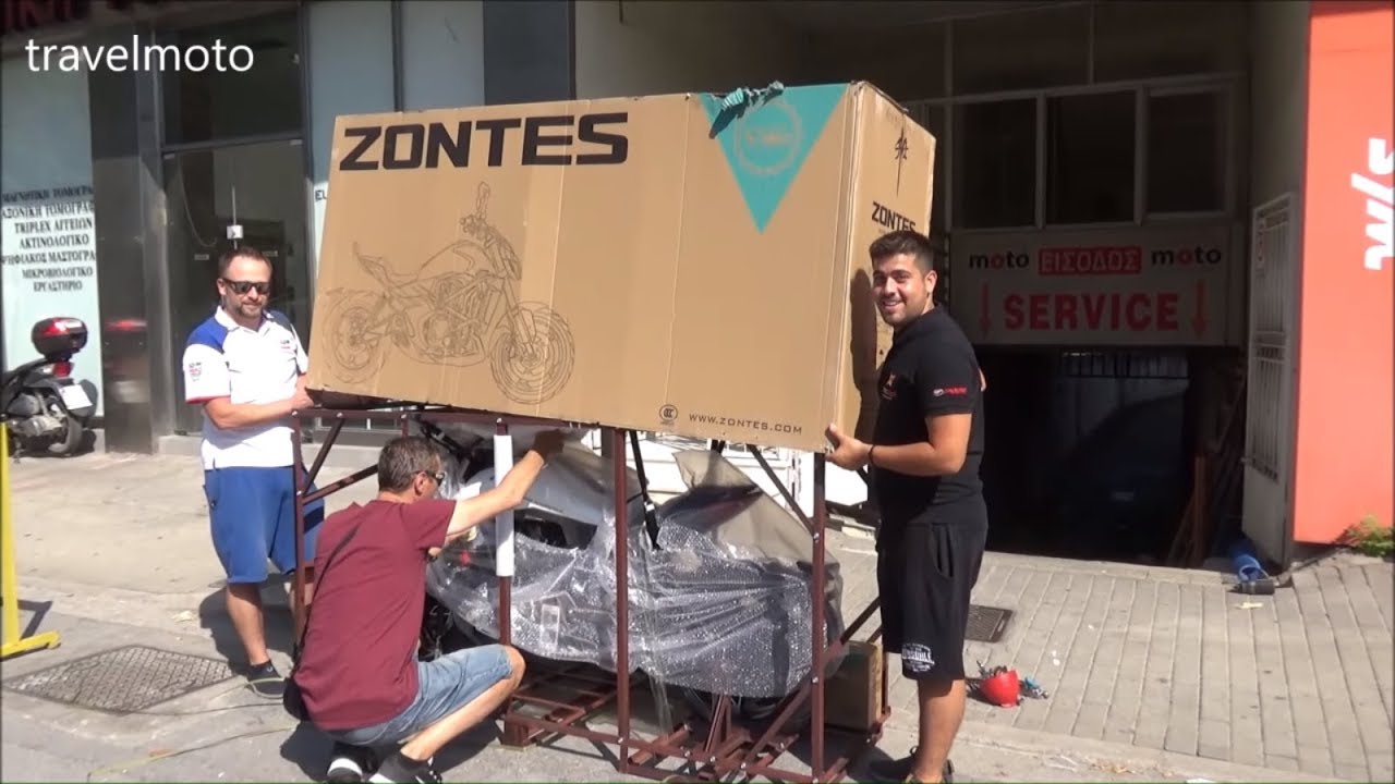 unboxing ZONTES V310 brand new motorcycle 2019