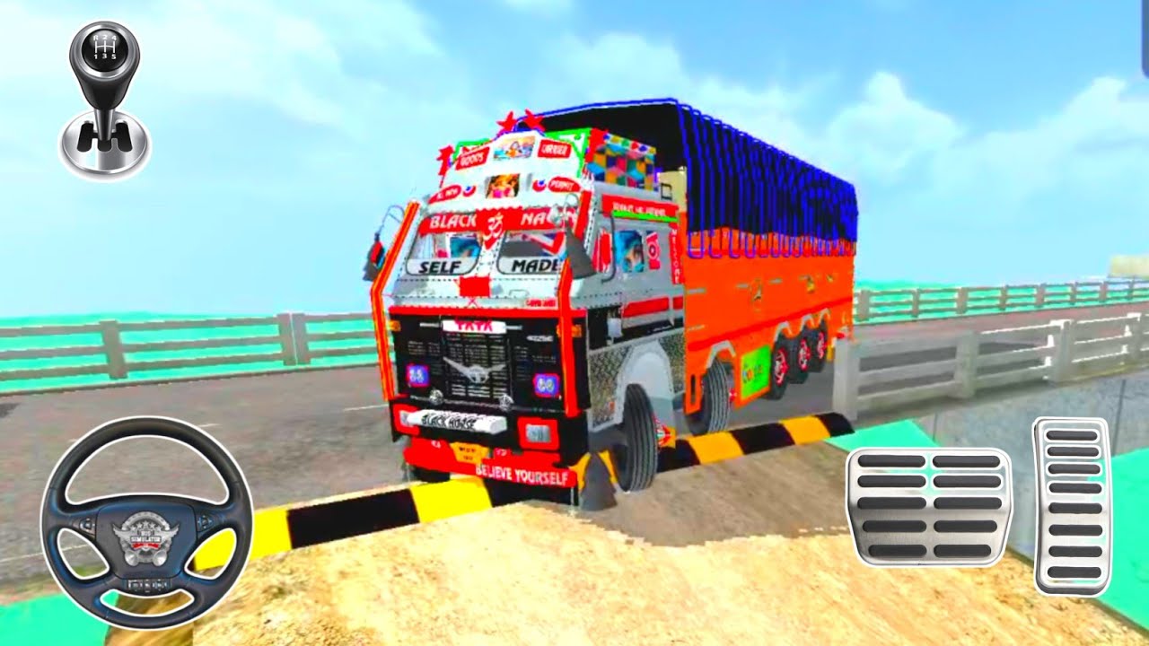 💥Indian Tata 16 Wheeler Truck Speed Breaker Off Road Map Gameplay | BUSSID