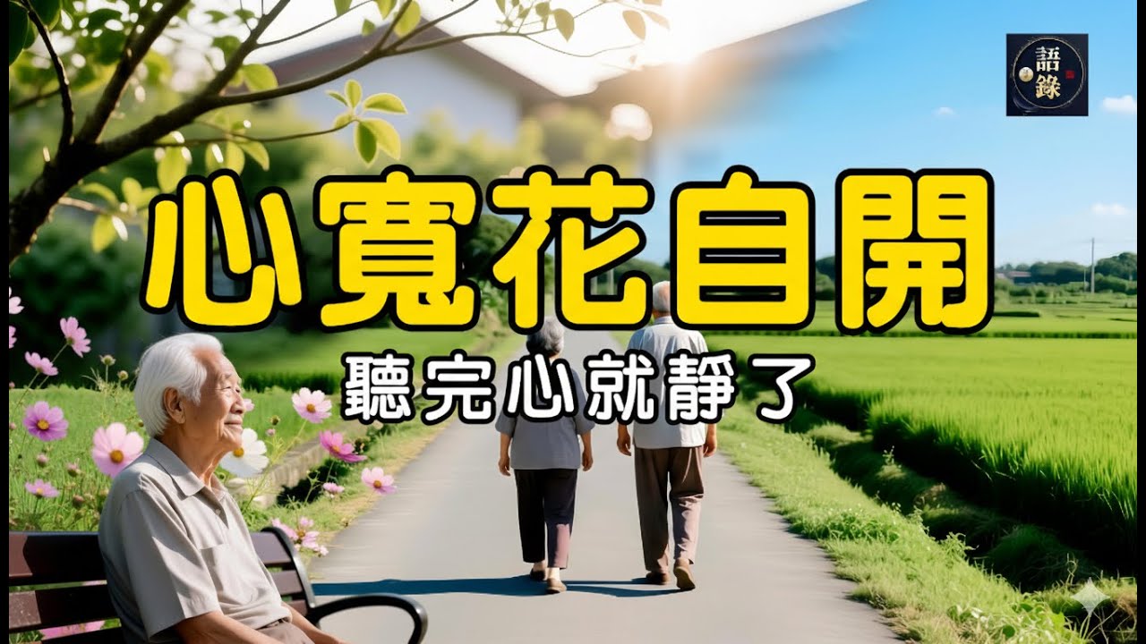 這一首歌，送給辛苦一輩子的您！《心寬花自開》：聽完心靜了，煩惱都消散了｜【花開花落皆是緣】片尾曲｜語錄均霑