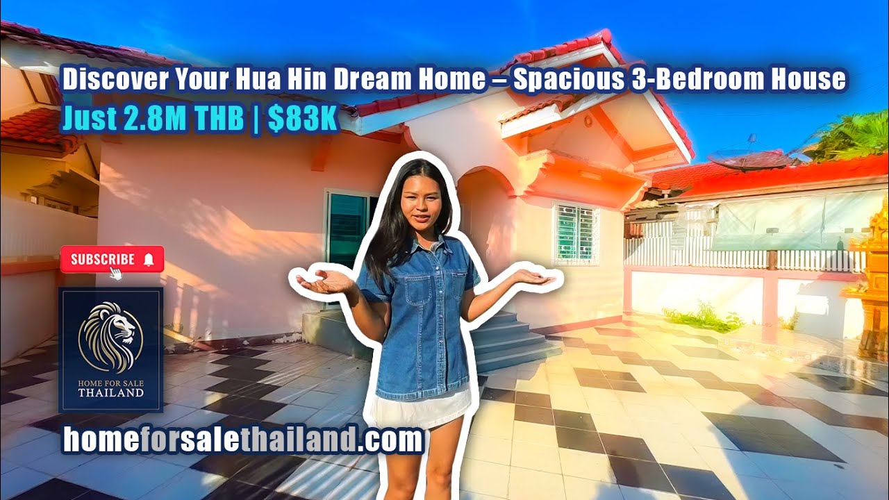 Discover Your Hua Hin Dream Home 🏠 – Spacious 3-Bedroom House! 2.8M THB | $83K