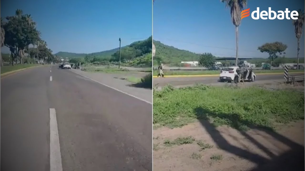 Bloqueos de civiles armados a la salida sur de Culiacán, Sinaloa