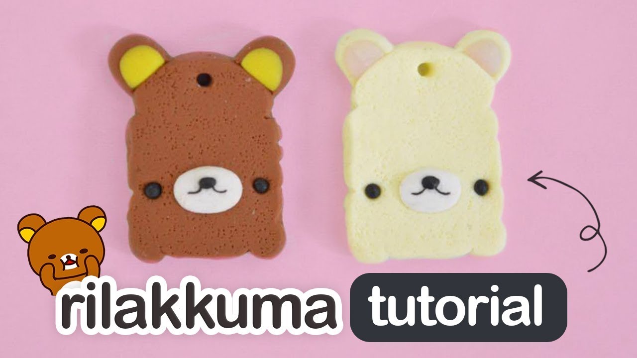 Rilakkuma Korilakkuma Toast Charm Polymer Clay Tutorial