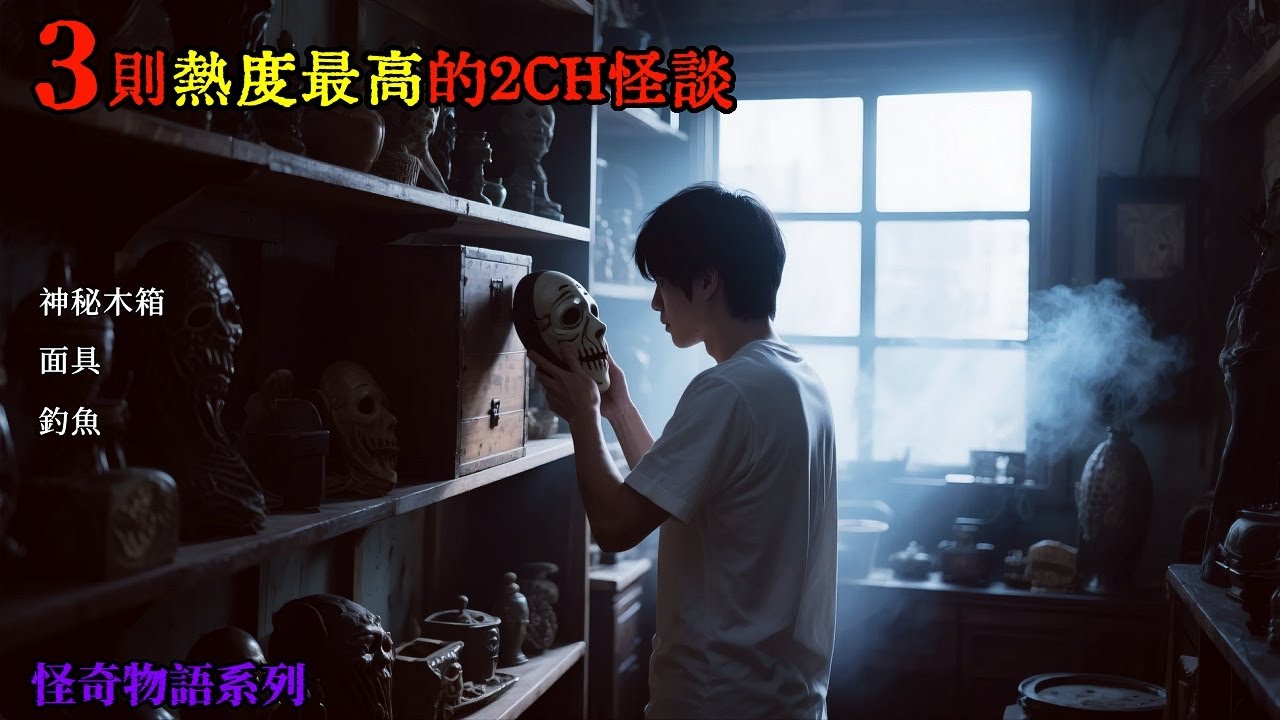 三則熱度最高的2CH怪談：十年前我從古董店裡帶回了一個面具，這個決定徹底改變了我的一生 #睡前故事 #怪談朗讀 #恐怖故事 #日本恐怖實話
