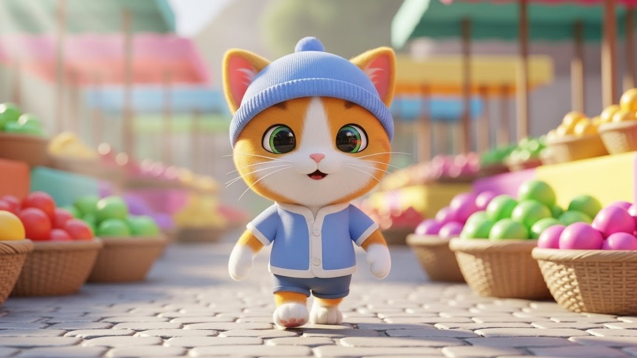 Китти отправляется за покупками на фруктовый рынок 🐱🍎🛒 | Мультфильм для детей и весёлые приключения