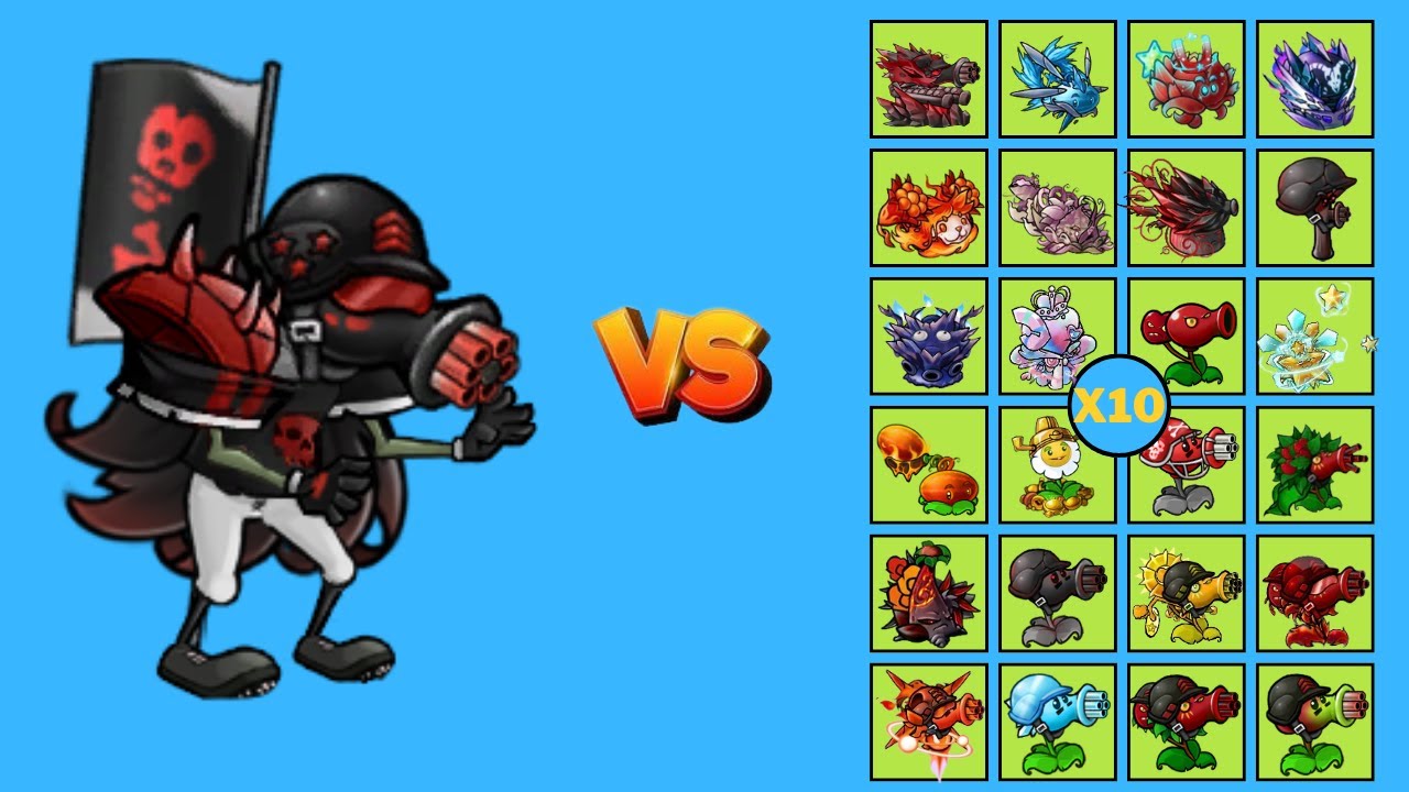 ULTIMATE GIGA BUCKSHOT LEADER ZOMBIE vs ALL FUSION PLANTS X10 ---- Who Will Win?