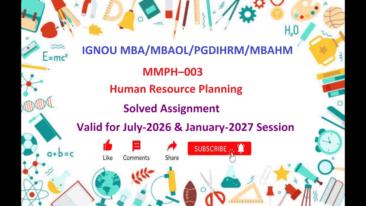 MMPH 003 SOLVED ASSIGNMENT | IGNOU MMPH 003 Solved Assignment July 2026 & Jan 2027 | IGNOU