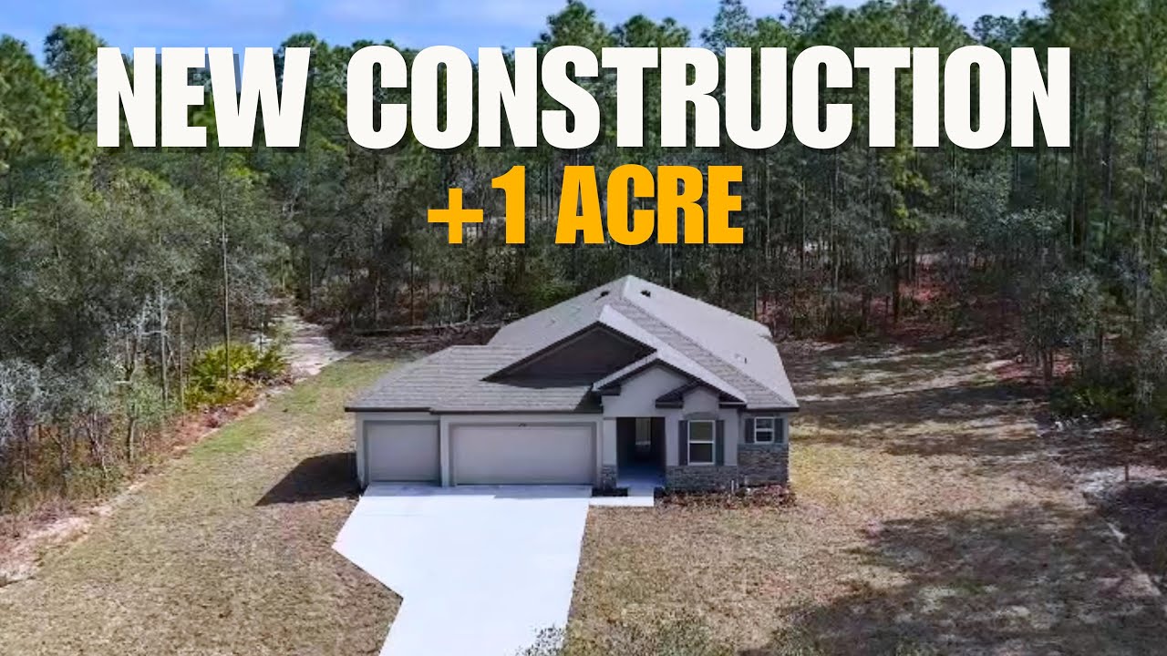 New Construction Home on 1+ Acre in Beverly Hills, FL | 3-Car Garage | Low HOA | Spacious Backyard