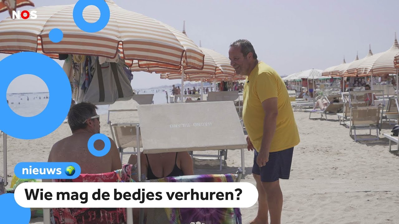 Gedoe over strandbedjes in Italië