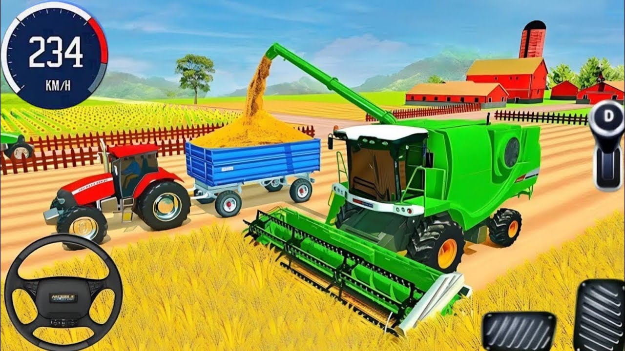 Real Tractor Driving Simulator - Indian Farming Transport Walkthrough - Android GamePlay