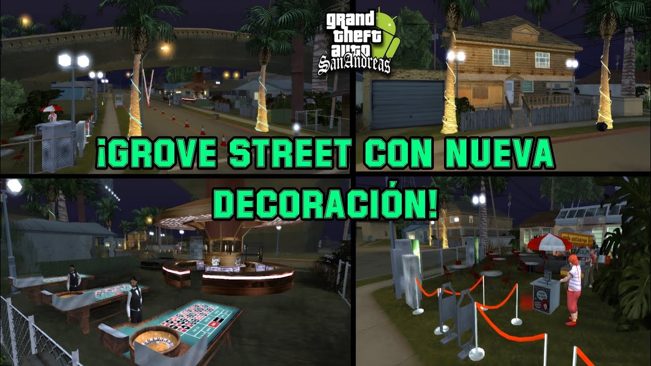 ¡Grove Street Transformada! Mod Épico de Decoración en GTA San Andreas Android