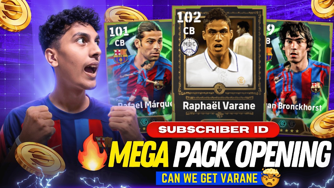 ALL IN FOR 107 RAPHA VARANE!😍 | 7000 COINS PACK OPENING😱 | IN A SUBSCRIBER ACCOUNT🤯 | EFOOTBALL 2026
