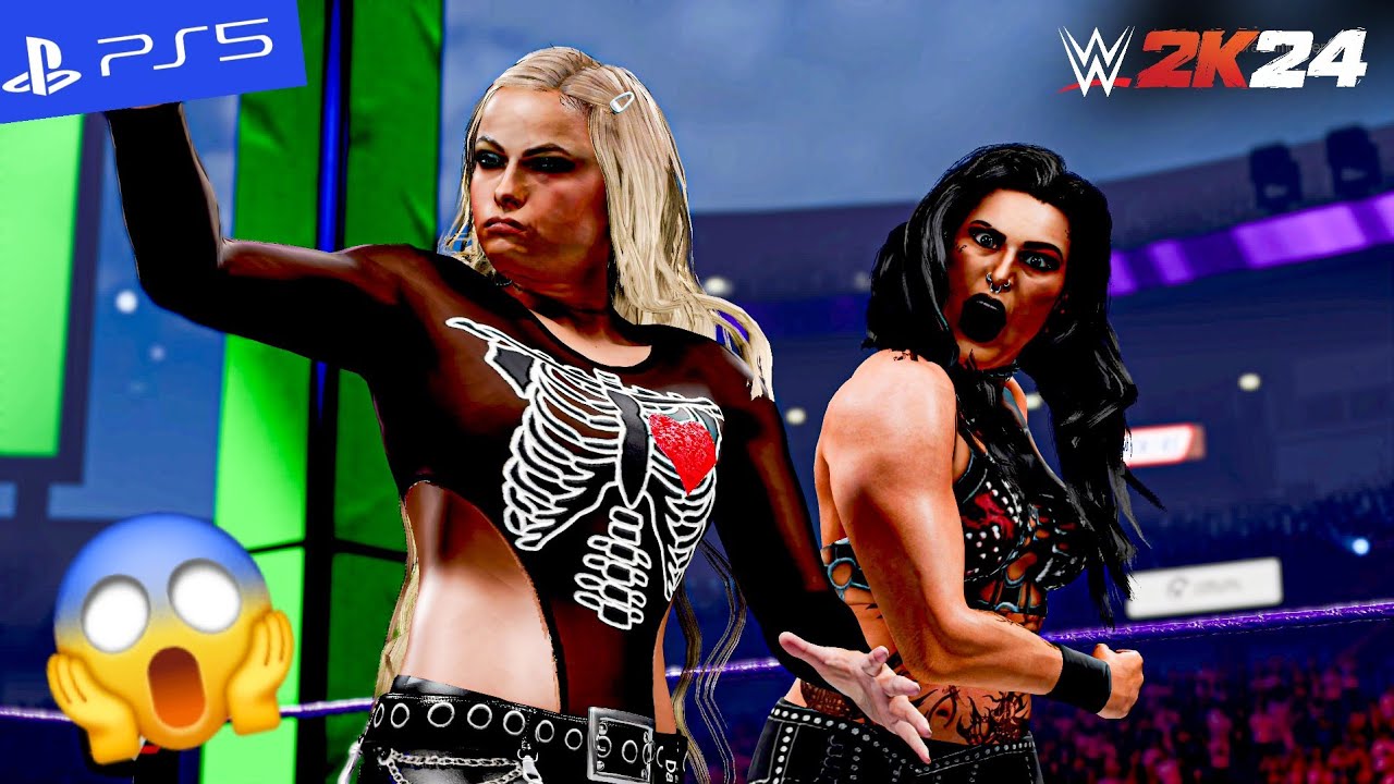 WWE 2K24 - Rhea Ripley vs. Liv Morgan - Crown Jewel Match | PS5