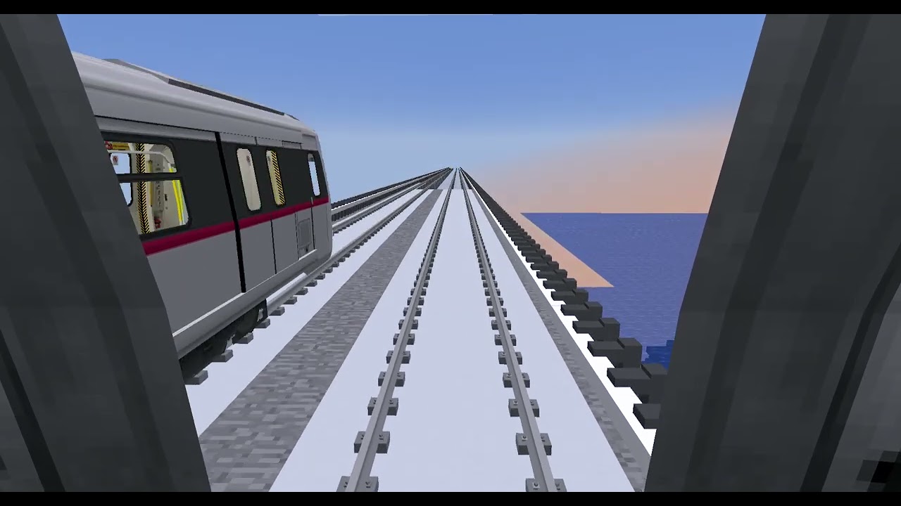 Minecraft Transit Railway 가상노선 동부광역전철 갈산발 감천행 갈산~논골 주행 및 논골역 발차