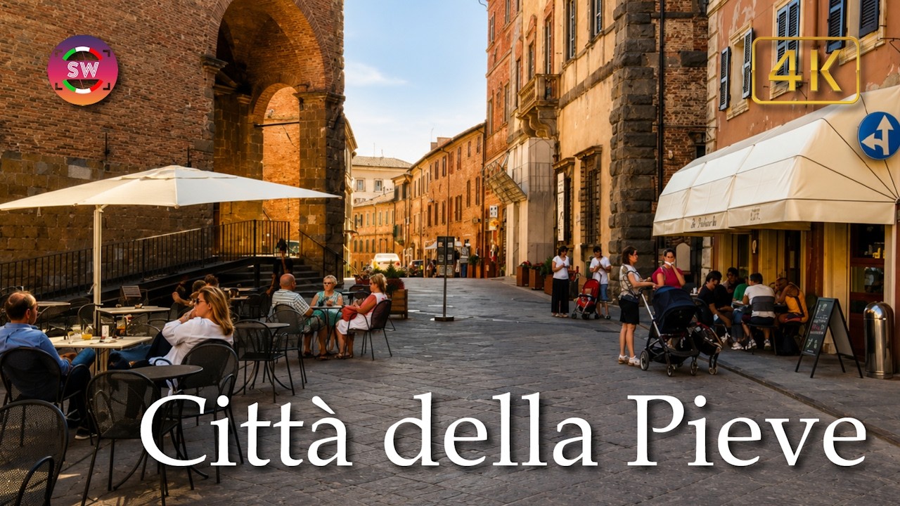 Città della Pieve (Umbria), Italy【Walking Tour】4K