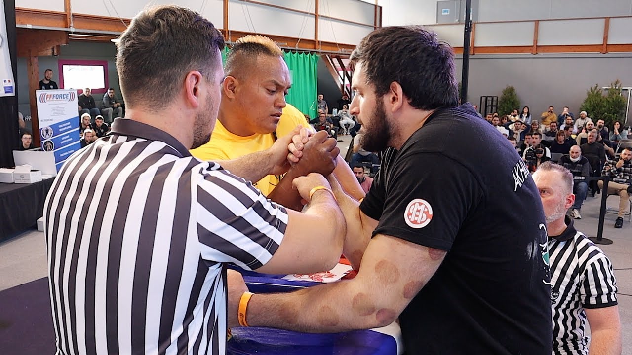 CHAMPIONNAT DE FRANCE DE BRAS DE FER 2022 | BRAS GAUCHE ET DROIT +110 KG & TOUTES CATÉGORIES