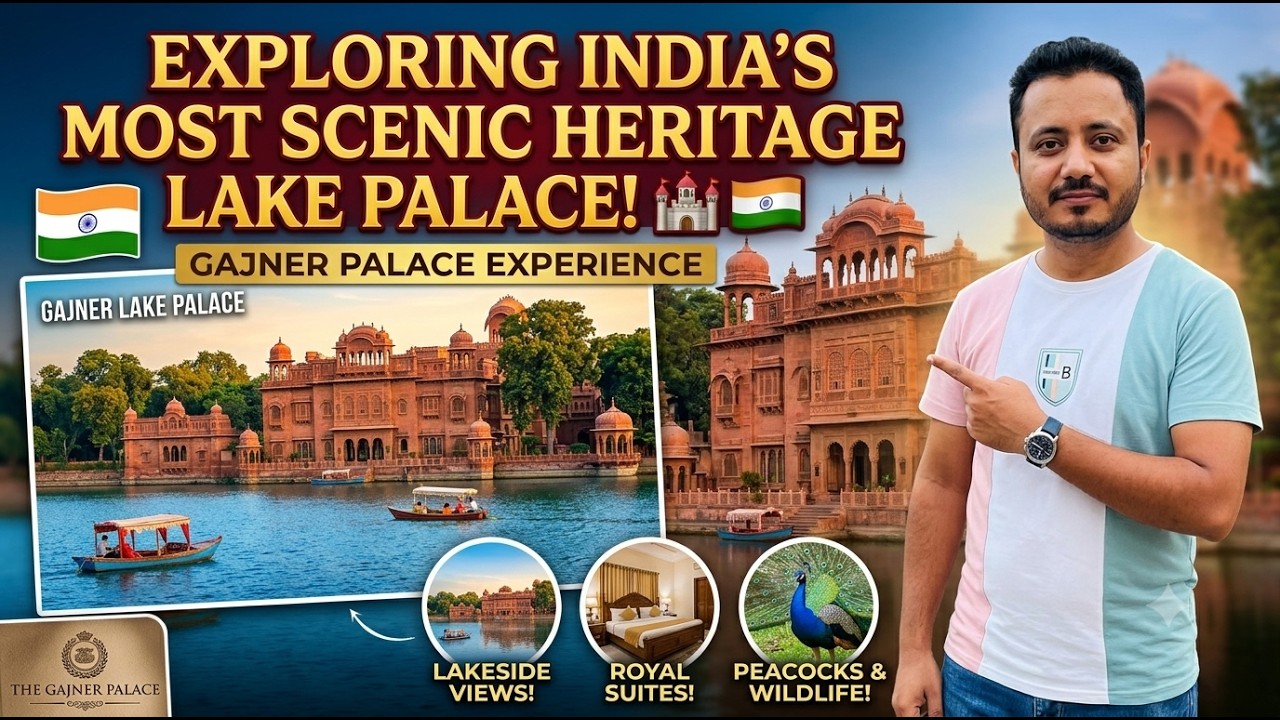 Exploring India's Most Scenic Heritage Lake Palace | Gajner Palace Experience