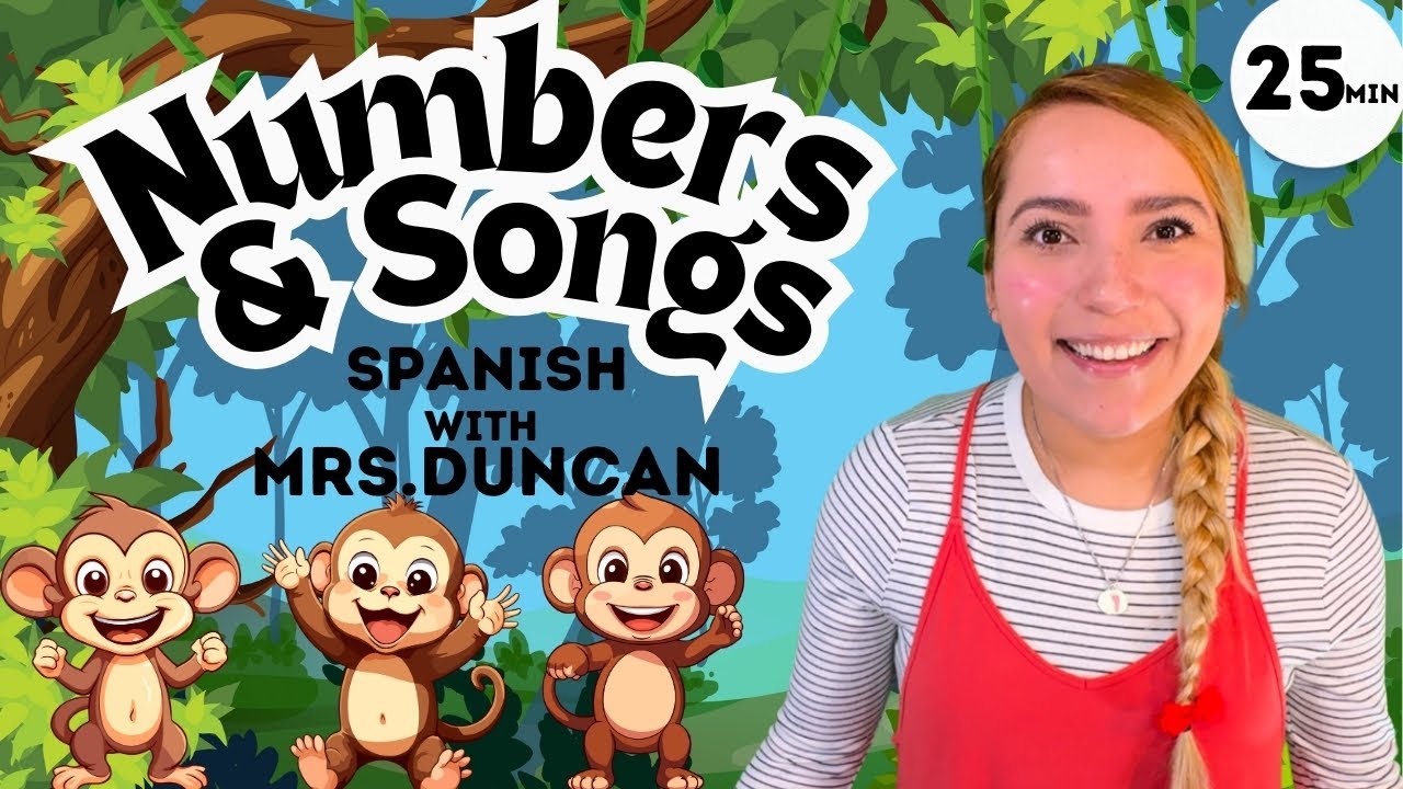 Nursery Rhymes & Counting 1 to 10 | Spanish & English Learning for Kids | Spanish With Mrs. Duncan