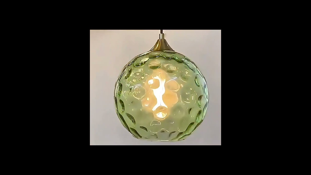 Handblown Bubble Glass Pendant &ndash; Trio of Amber, Teal & Clear Shades  #home #vintagefarmhouse