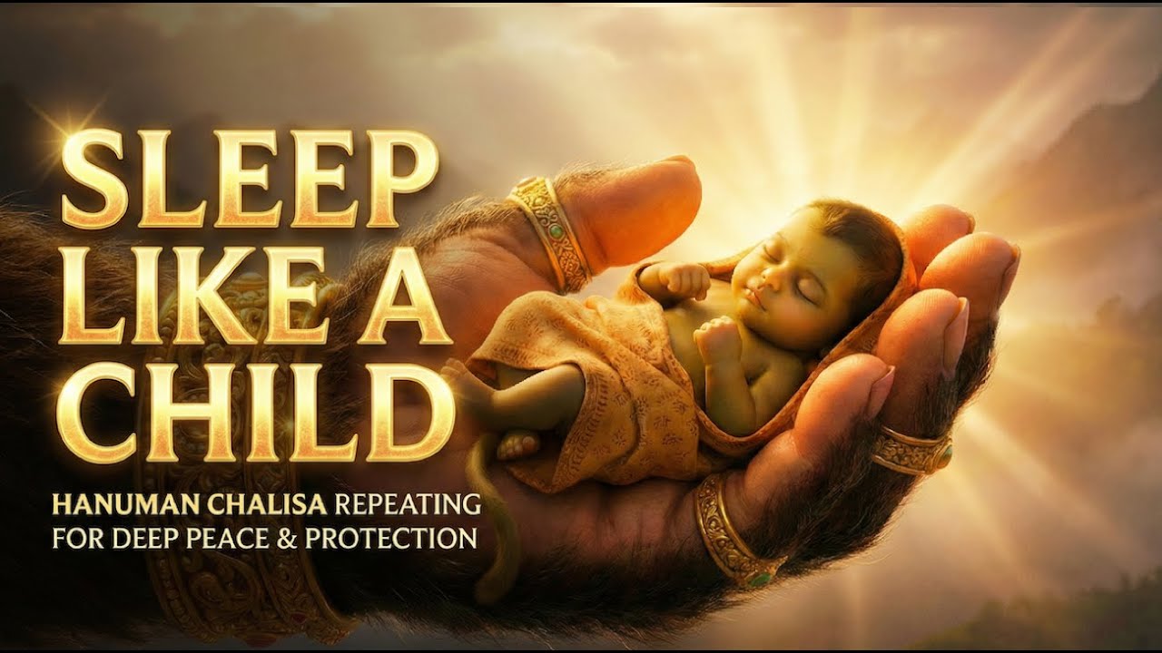 Sleep Like a Child in Hanuman’s Protection | Soft Hanuman Chalisa (Repeat) | Remove Negativity